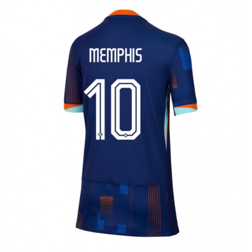 Ženski Nogometni dresi Nizozemska Memphis Depay #10 Gostujoči EP 2024 Kratek Rokav